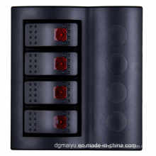 12V\24V 4 Gang Combination Switch Panel with LED Light